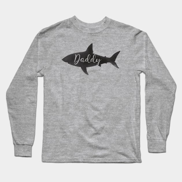 Daddy Shark - Shark family series Long Sleeve T-Shirt by FunkyHusky